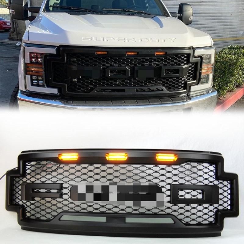 LED Amber Light Offroad 4X4 Truck Accessories Raptor Grille for Ford F250 F350 F450 2017-2020