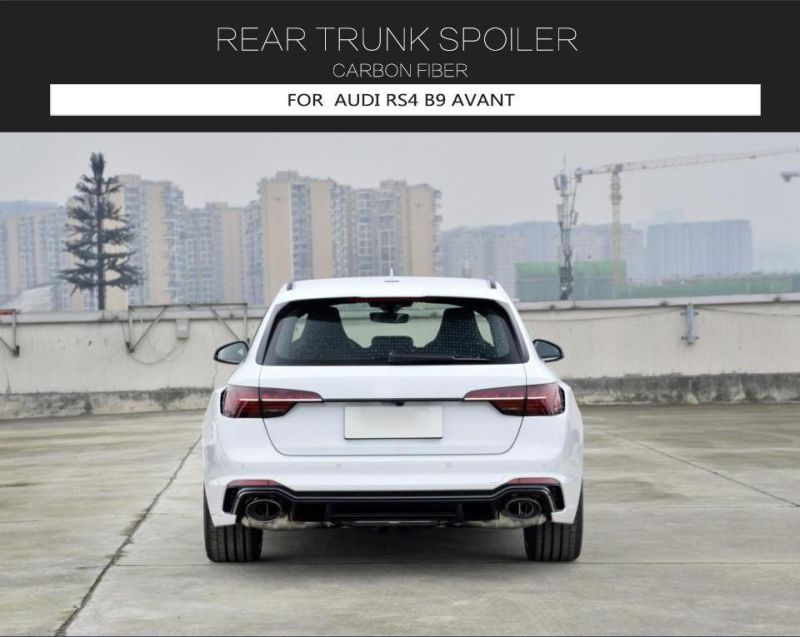 Dry Carbon Fiber Rear Roof Spoiler for Audi RS4 B9 Avant 2020-2021