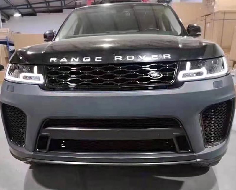 Automobile Parts Front and Rear Bumper with Grille and Light for Range Rover Sport 2014-2017 Upgrade 2018-2021 SVR Model