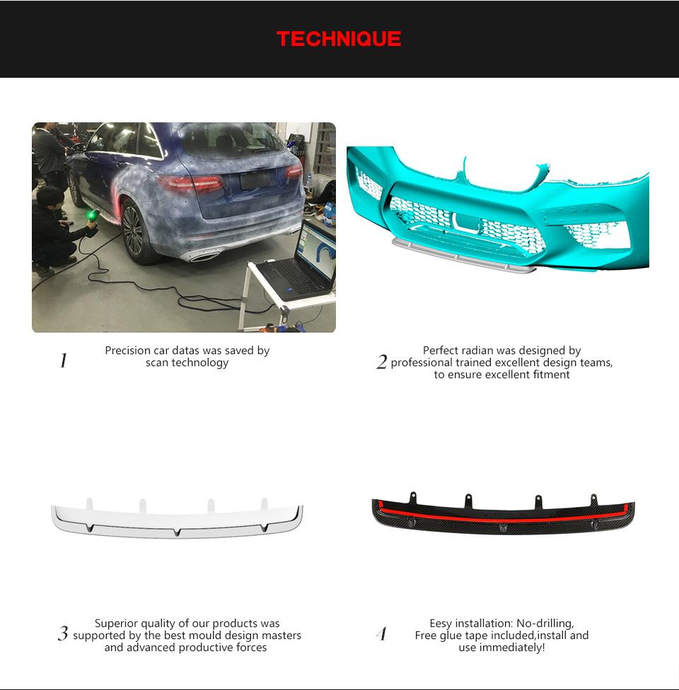 Jcsportline Carbon Fiber F90 Front Center Lip for BMW F90 M5 Comprtition Sedan 4-Door 2018-2020