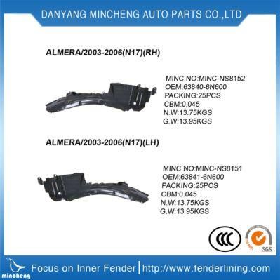High Quality Front Fender Inner Liner Lh E66/730 OEM 51717136679 51718223375