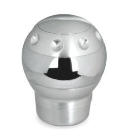 Car Gear Shift Knob in Silver Aluminum