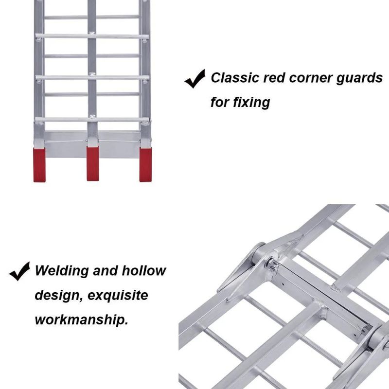 Portable Bike Trailer Truck Motorcycle Loading Folding Aluminium ATV Ramps