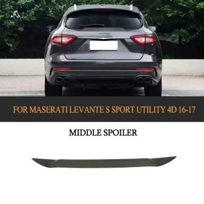 Carbon Fiber Hatchback Middle Spoiler for Maserati Levante S Sport Utility 4-Door 2016-2017