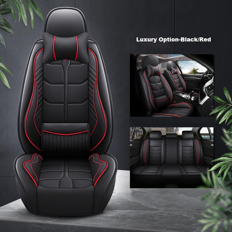 Universal PVC Leather Car Seat Cover With Car Seat Cushion