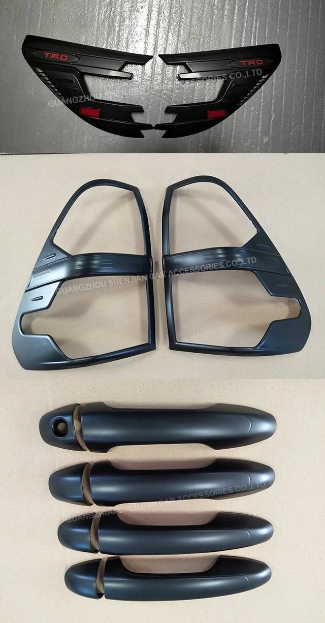 Top Quality Black Chrome Combo Body Set Garnish Fits 2016 Hilux Revo