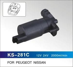 12V 24V 2000ml/Min Windshield Washer Pump for Peugeot Nissan