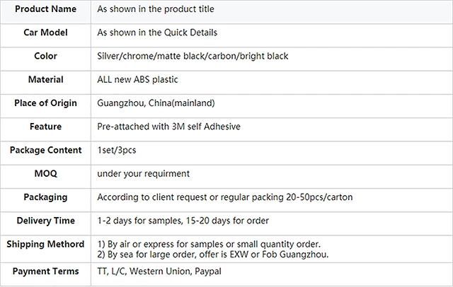2016-2021 Hilux Front Grill Trims