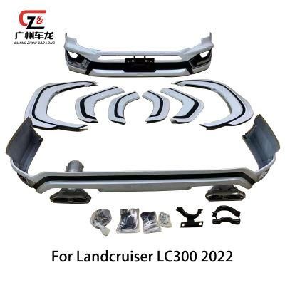 Car Bumper for Toyota Land Cruiser LC300 2022 with Tail Throat and Wheel Eyebrow PP Plastic