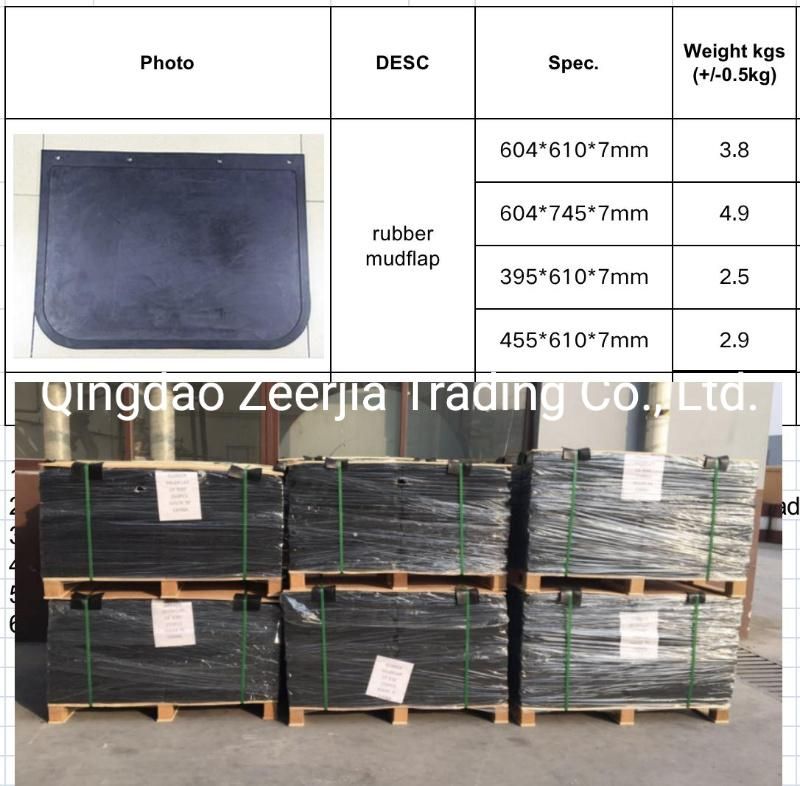 Rubber Mudflap/Rubber Fender/Mud Fender/Rear Mudflap/Rear Truck Fender China