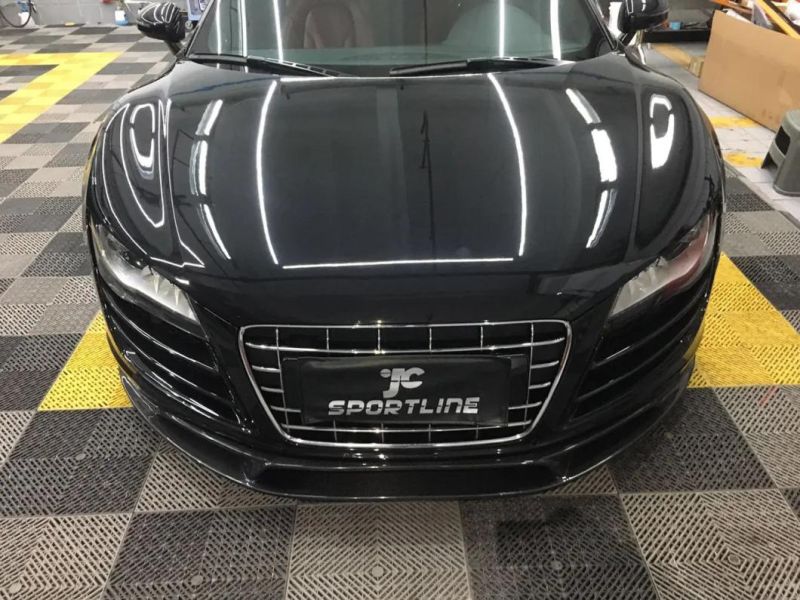 Carbon Fiber R8 Front Bumper Lip Skirt for Audi R8 V8 V10 Gt Spyder Convertible 08-15