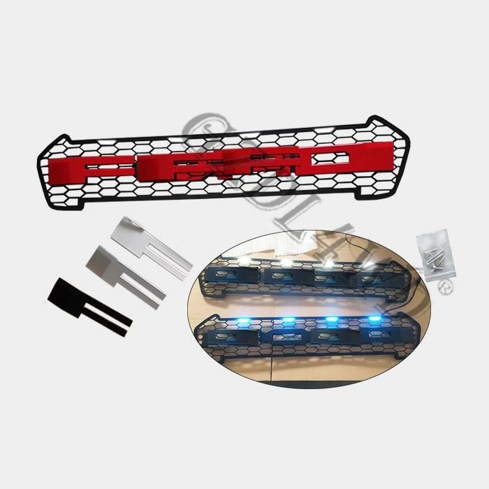 Car Front Grille for Ford Ranger T7 2015/2016 with LED Lights