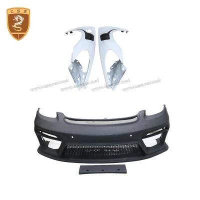 Car Modification Parts Fiberglass Gt4 Style Car Front Bumper Chin Side Fenders for Porsche 718 Boxster