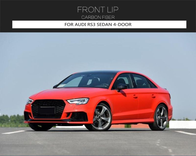 Carbon Fiber Front Lip Chin Spoiler for Audi RS3 8V Facelift Sedan 2017 - 2019