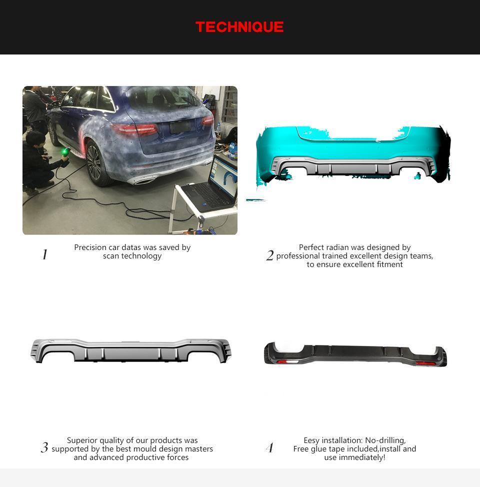 RS7 Style for Audi A7 S Line S7 Carbon Fiber Rear Diffuser 2019-2020