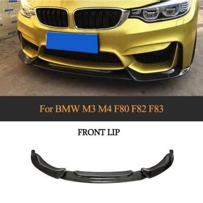 Carbon Fiber Front Bumper Lip Spoiler Splitters for BMW F80 M3 F82 F83 M4 2014 - 2019