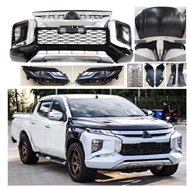 Car Facelift Wide Conversion Bodykit Body Kit for Mitsubishi Triton L200 2015-2019 Upgrade to 2020-2021
