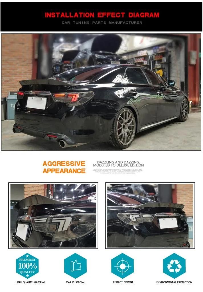 Carbon Fiber Car Rear Trunk Spoiler Wing for Toyota Mark X Reiz 2010-2017