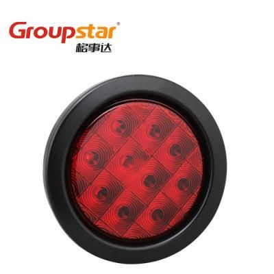 E4 DOT Round White 4 Inch Back up Signal Reverse Tail Light 24 Volt LED Truck Light