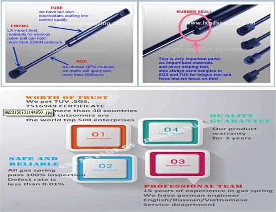 Nylon Ball End Fitting Supporting Gas Struts for Car Trunk