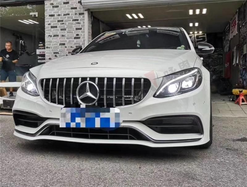 2019 C63 Amg Style Bumper with Grile Body Kit for Benz C Class W205 2014-2021