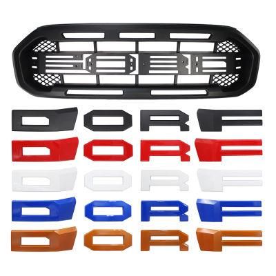 Ford Ranger 2020 2019 T8 Px Mkiii MK3 XL XL+ Xls Xlt Limited Upgrade to Raptor Car Front Bumper Grille with Letters for