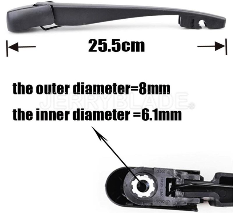 Rear Wiper Arm Blade,Replacement for Citroen C4 2012-2018, Swift 2004-2018,Sx4 2006-2018, Splash 2008-2015,Alto 2009-2014, Vitara 2015-2018 10" Rear Wiper Blade