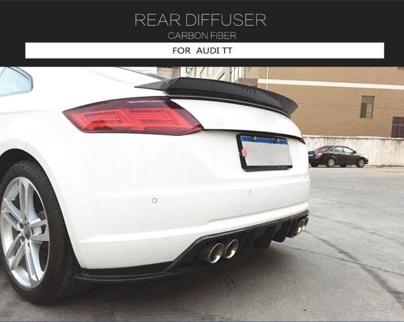 Jc-Wsm079 for Audi Tt MK3 2-Door 15-19 Carbon Fiber Rear Bumper Diffuser Body Kit