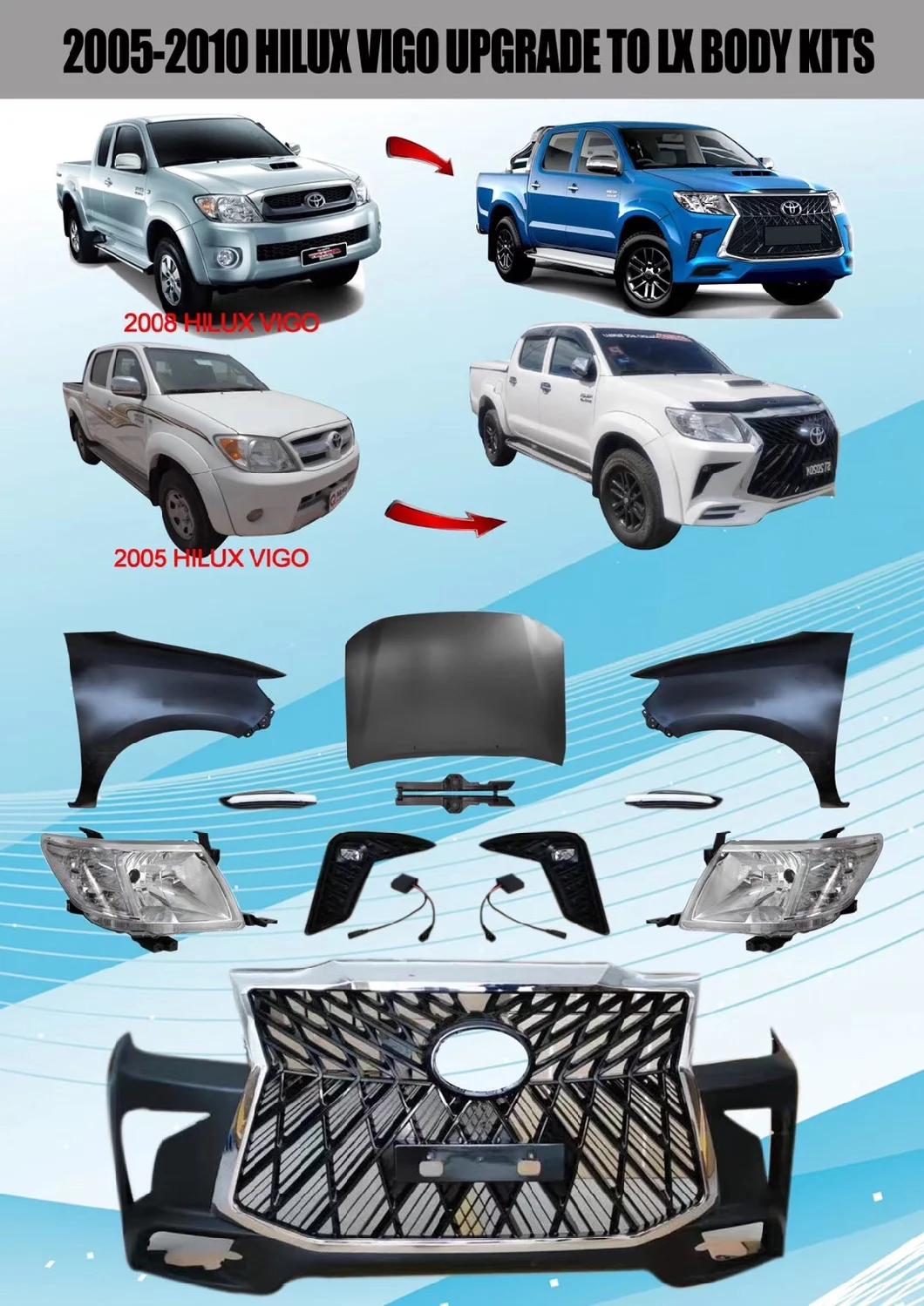 for Hilux Vigo 2005-2012 to Lexus Lx 570 Front Bumper Body Kit