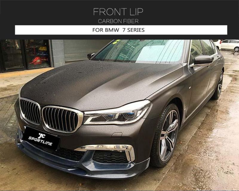 FRP Front Bumper Lip Spoiler Splitters Matt Black for BMW 7 Series G11 G12 M Sport 2016-2018