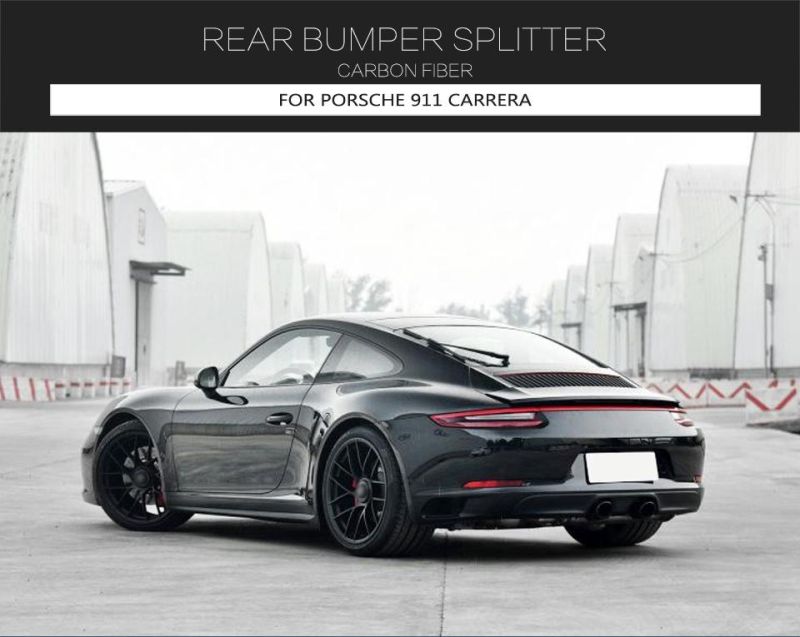 Carbon Fiber 991 Rear Bumper Splitter for Porsche 911 991 Carrera 4 Gts 3.0t 2017-2019