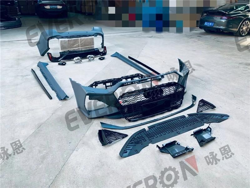 RS7 Front and Rear Bumper with Side Skirt Body Kit for Audi A7 C8 2019-2021