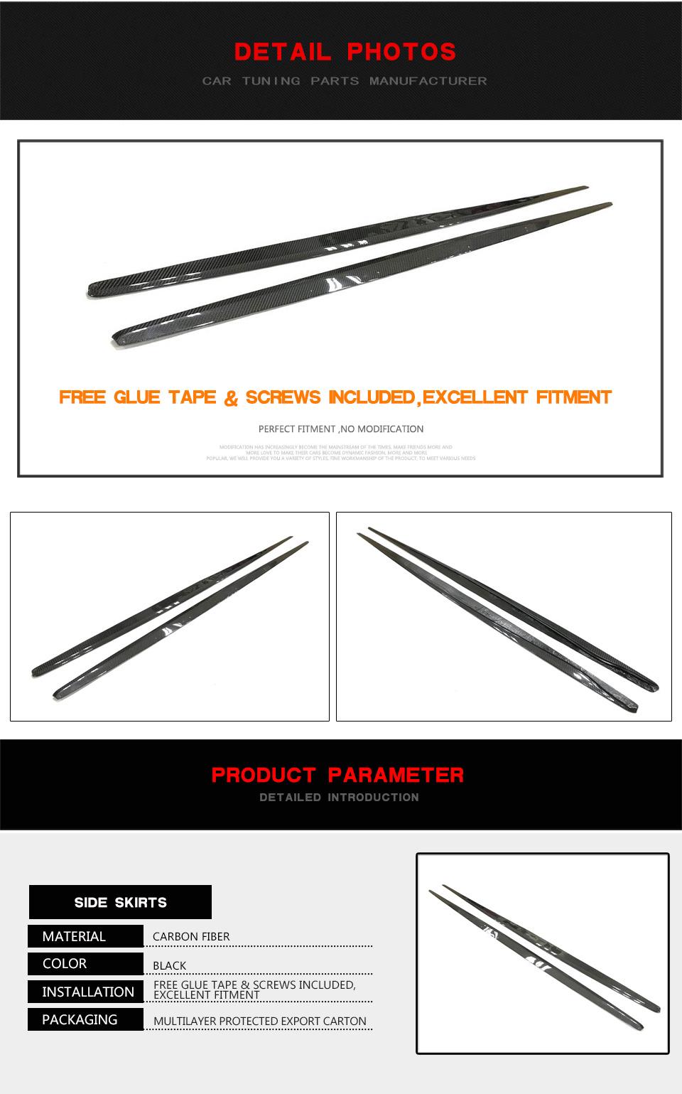 Carbon Fiber F20 Mtech 1 Series Side Skirts for BMW F20 2016 - 2018
