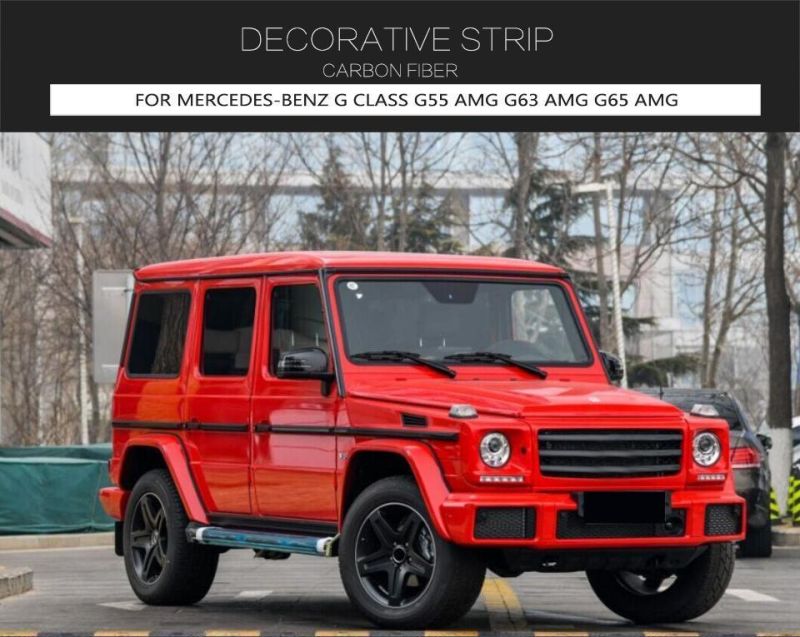 Dry Carbon Fiber C Pillar Decorative Strip for Benz Mercedes G Class Amg G55 G63 G65 2004-2018