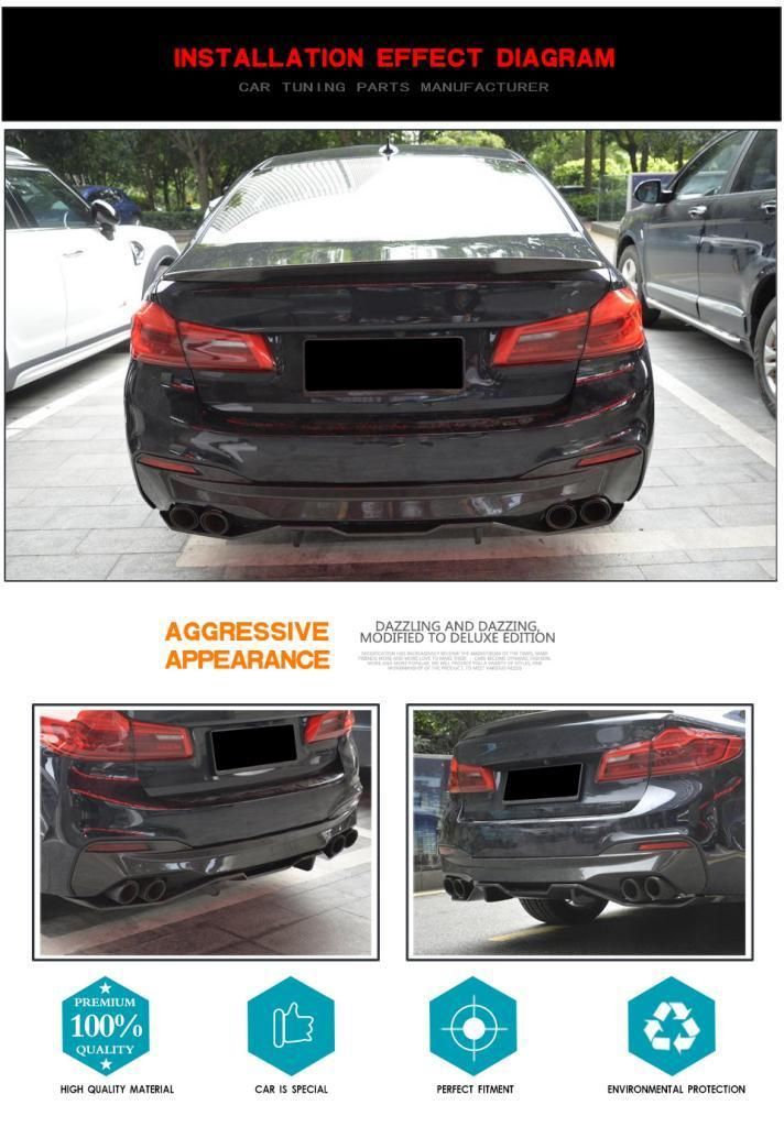 Carbon Fiber Rear Diffuser for BMW M5 G30 G38 M-Sport 2017-2019