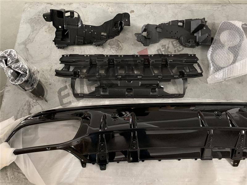 C43 Amg Rear Diffuser with Exhaust Pipes for Mercedes Benz W205 C Class 2015-2019