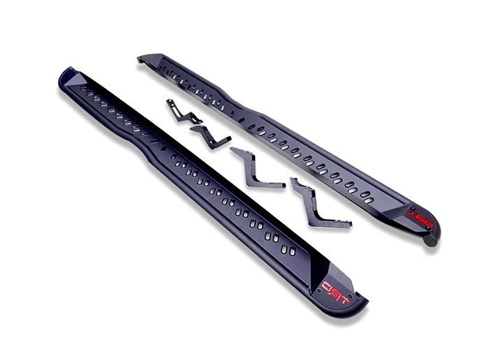 Paint Black Running Boards Replacement ABS Plastic Trd Side Steps for Hilux Revo 2015-2017