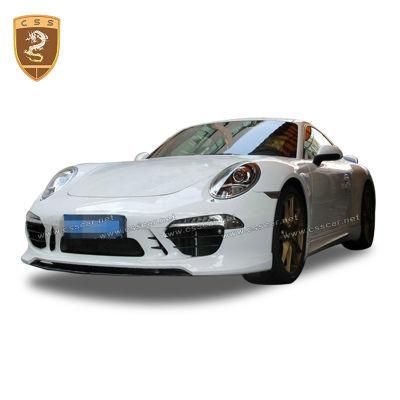 Fiberglass 2014-2016 Front Lip Rear Spoiler Side Skirt Body Kit for Porsche 911-991 Techart Style