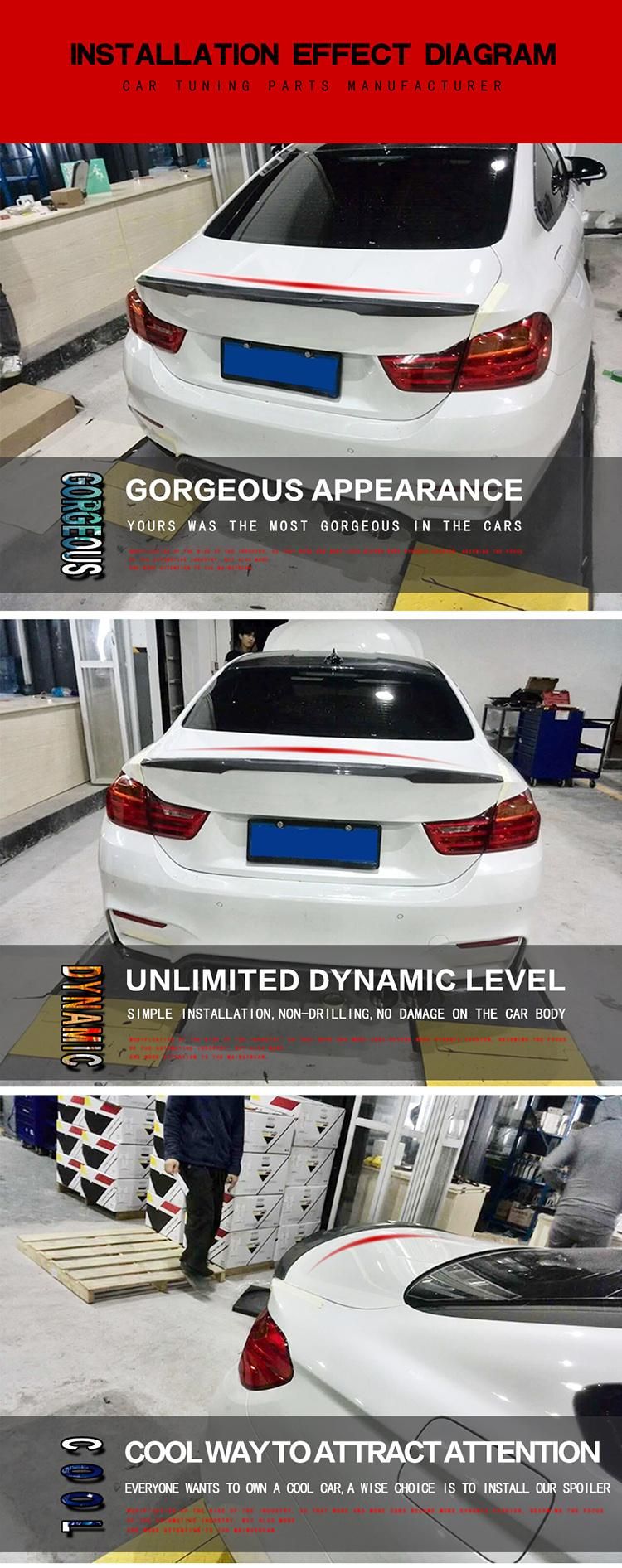 Carbon Fiber F82 M4 Rear Trunk Spoiler for BMW 4 Series F82 M4 2015