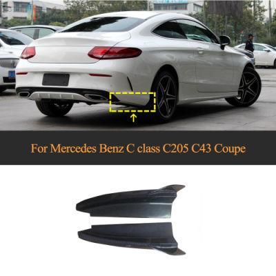 Carbon Fiber Rear Bumper Splitters for Mercedes-Benz C Class W205 Sport C43 Amg Coupe Sedan 2015-2019