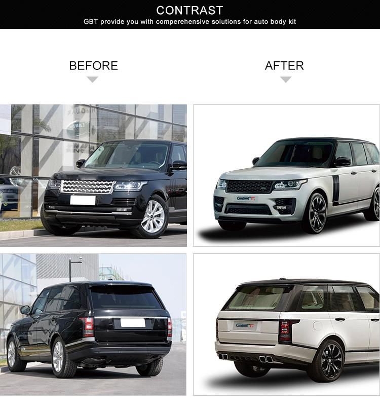 Gbt Car Automotive Exterior Parts Front Rear Bumper Year 2013-2017 for Land Rover Range Rover Vogue Svo Model
