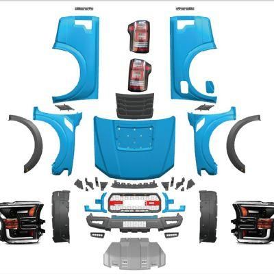 New Car Front Rear Bumper Modified Facelift Wide Conversion Bodykit Body Kit for Ford Ranger T6 T7 T8 2012-2019 Upgrade Change to F150 Raptor