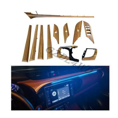 Wood ABS Door Window Glass Lift Control Switch Panel Cover Trims for Hilux Revo Car Interior Accessories
