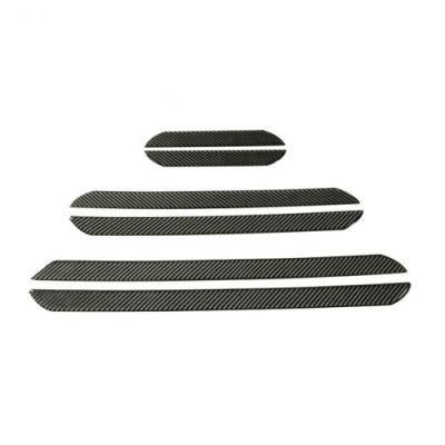 Universal Carbon Fiber Car Door Sill Scuff Plate Cover Panel Step Protector