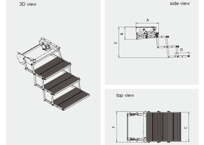 Es-F-T Triple Folding Ladder Foldable Electric Step