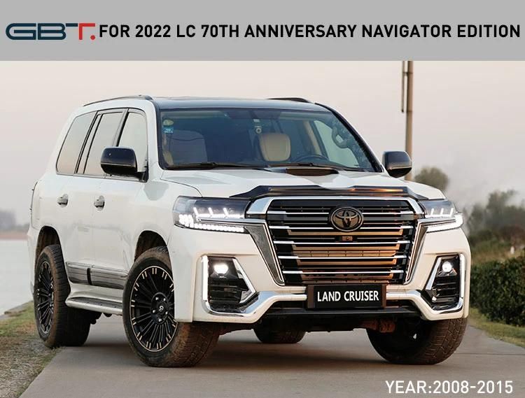 Gbt Upgrade Navigator Automotive Grilles Fenders Licence Plate Front Bumper Plate Bodykit for 2008-2015 Toyota Land Cruiser 200 Facelift LC Navigator Model