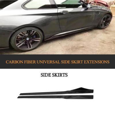 205cm Universal Carbon Fiber Side Skirt for BMW Audi Mercedes Benz All Sedan Vehicles Car Parts Accessories