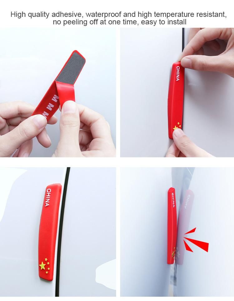 Durable Silicone Car Door Bumper Guard Protector Decorative Strip
