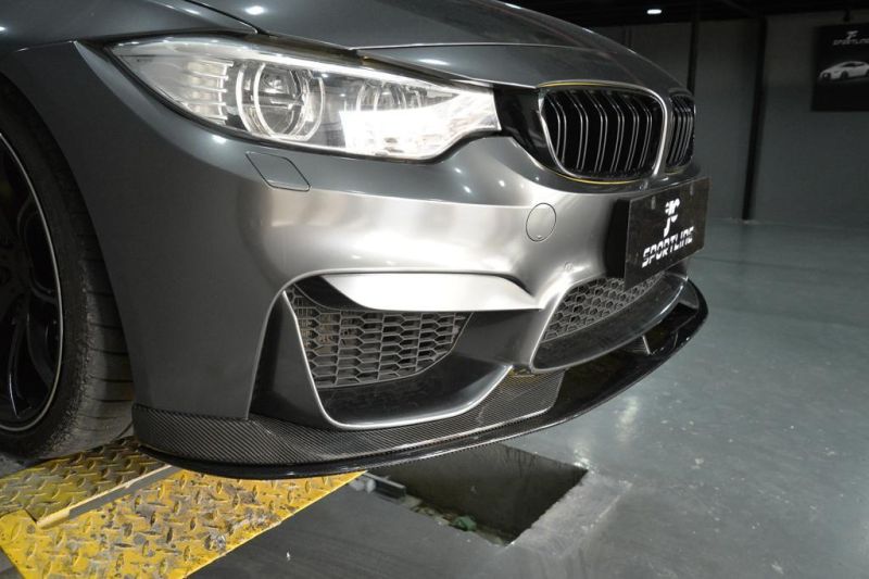 AC Style Carbon Fiber Front Splitter for BMW F80 M3 F82 M4 Coupe 2-Door 14-17 (fits: M3 M4)