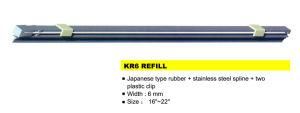 6mm Width Wiper Refill with Stainless Steel Spline &amp; 2 Plastic Clips, Universal for Cars and Trucks
